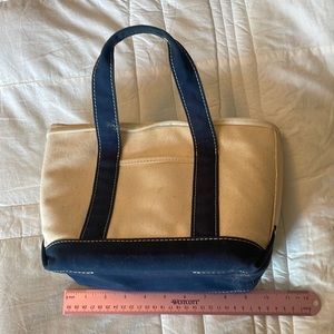 LL Bean canvas insulated lunch boat and tote bag